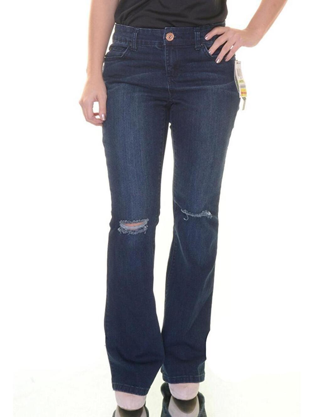 NWT INC International Concepts Indigo Denim Flare Leg Jeans Regular Fit 6P